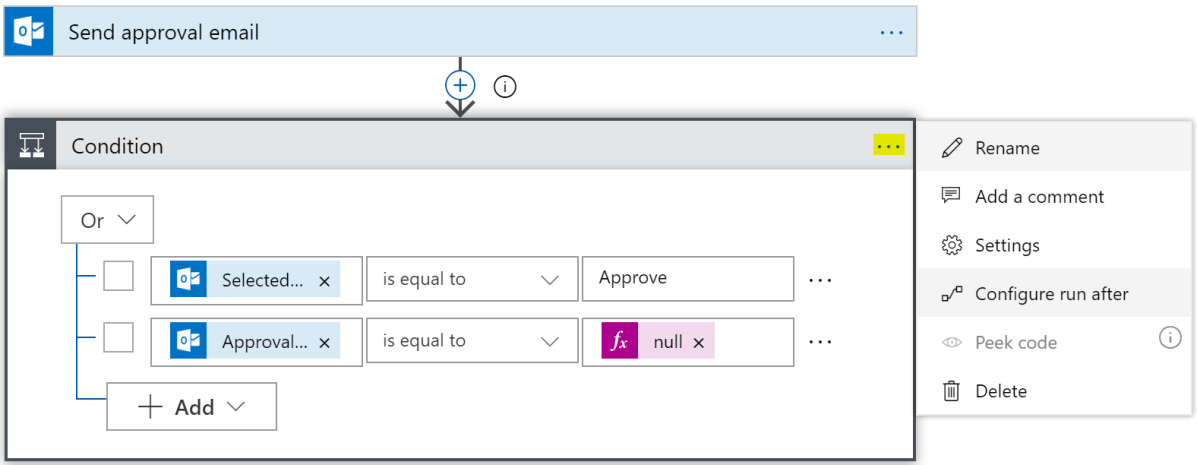 20181103 Condition, configure run after